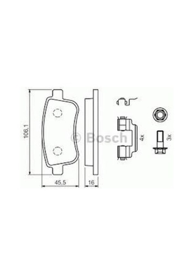 BOSCH 986494384 DİSK BALATA GRAND SCENİC III 2.0 DCİ 05.2009 - 12