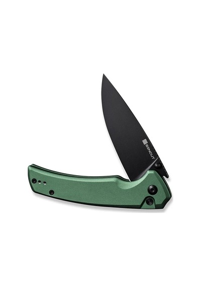 Sencut Serene Green Aluminum Handle Black D2 Blade Kamp Çakı Yeşil