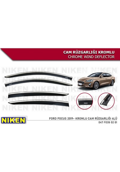 Yeni Focus 5 2018 2019 2020 Model Kromlu Cam Rüzgarlığı Niken