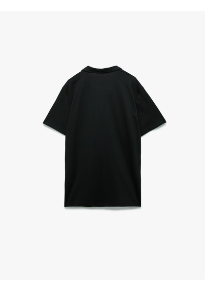 Koton Regular Fit Kısa Kollu Pike Kumaş Pamuklu Polo Yaka Tişört Siyah 6wam10027mk Siyah