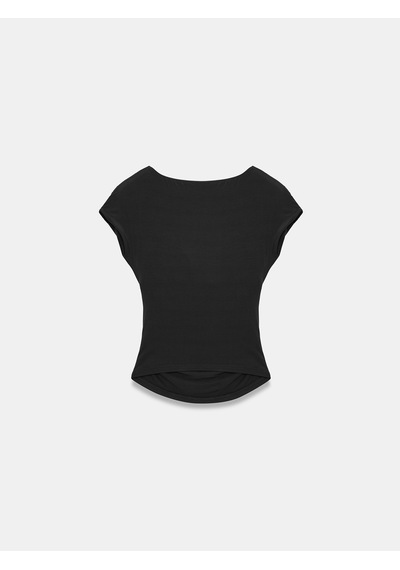 Dilvin 33157 Bra-free Büzgülü Top Siyah