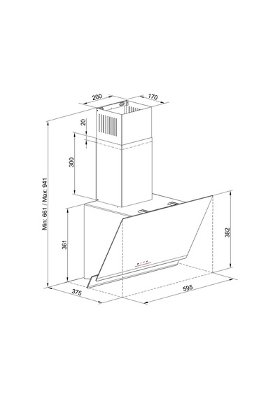 Tommatech TDE6003WG Duvar Tipi Davlumbaz 60 Cm