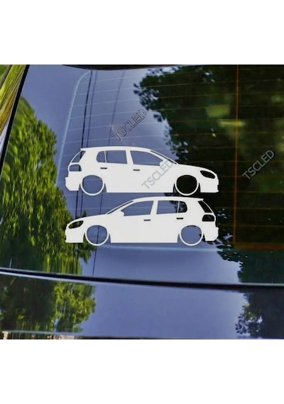 Golf Mk6 Gtı Kelebek Cam Oto Sticker 17 Cm 2 Adet