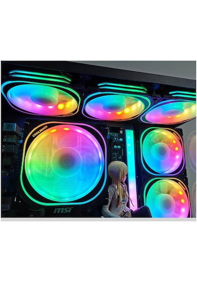 Coolmoon Xuanyue Rgb 12Cm Kasa Fanı 4Pin Pwm Işıklı Kablo50Cm