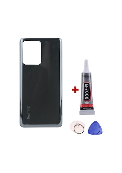 Xiaomi Redmi Note 12 Pro Plus 5g Siyah Arka Kapak Batarya Kapağı Pil Kapağı Yapışkan Ve Sökme Aparatıyla Beraber Full Set Siyah