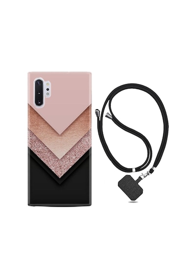 Samsung Samsung Galaxy Uyumlu Note 10 Plus Kılıf Desenli Silikon Boyun Askılı Great Marble 1405