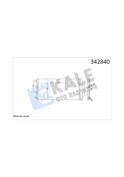 Kale 342840 Klima Radyatörü Kondanser - Dacia Duster 2010- 1.5 Dci Dizel 8200880551 - 921008028r