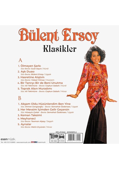 Bülent Ersoy Klasikler Plak
