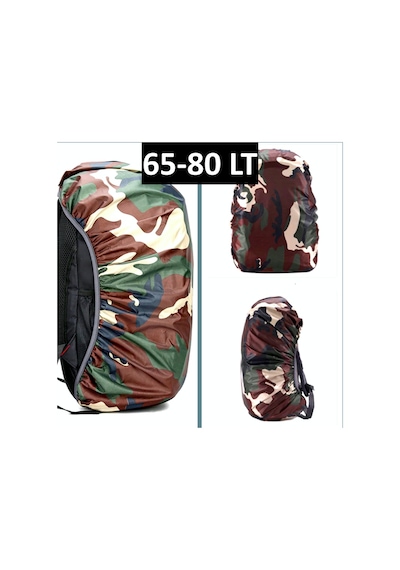 Omeniv 65-80lt Camo Sırt Çantası Kılıf Toz Yağmur Kılıfı Kamp Çok Renkli