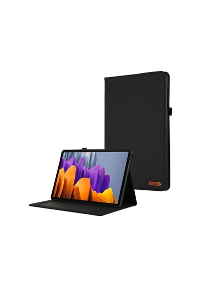 Samsung Galaxy Uyumlu Tab S9 Ultra Yatay Çevirme Tpu + Kumaş Pu Deri Tablet Kılıfı