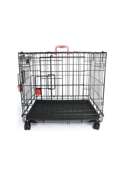 M-pets Voyager Tekerlekli 2 Kapılı Köpek Kafesi Small Siyah 61x46x48 Cm 244-52013.01