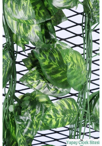 Yapay Çiçek Sitesi Yapay Alacalı Pothos İp Sarmaşığı 230 Cm - 12 Adet Yeşil