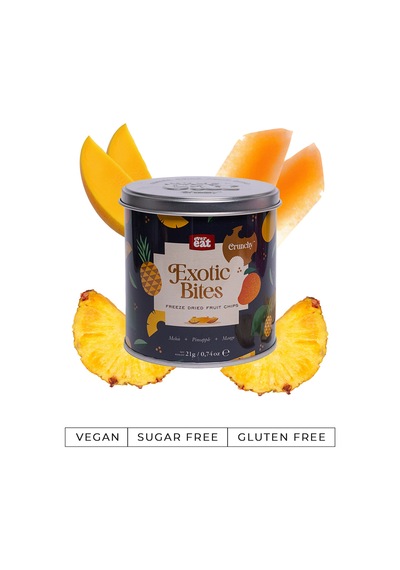 Evereat Exoticbites Dondurularak Kurutulmuş Kavun, Ananas, Mango Karışımı - Freeze Dry Meyve Atıştırmalığı Diğer