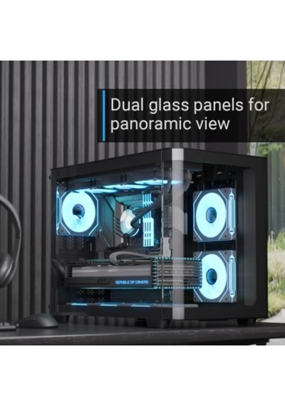 3x12cm Mirror A-rgb Fanlı Bilgisayar Kasası, Panoramik Tempered Panel İle