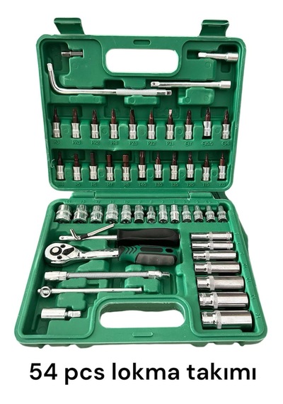 Greentek 54 Parça Lokma Takımı Rachetli Cırcır Kolu, Tornavida