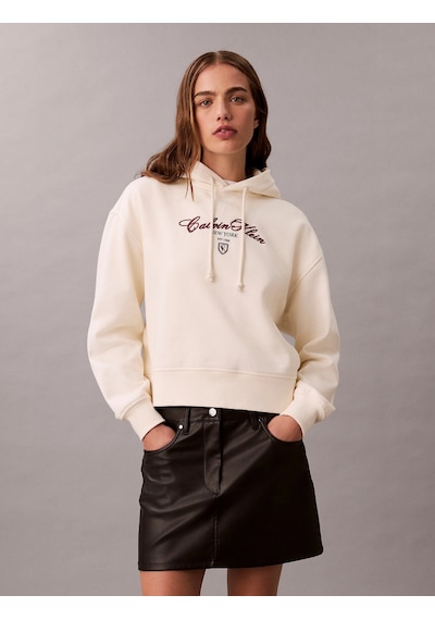 Calvin Klein Uzun Kollu Kısa Grafikli Kapüşonlu Kadın Beyaz Sweatshirt Lv047e208g-yat Beyaz Calvin Klein Uzun Kollu Kısa Grafikli Kapüşonlu Kadın Beyaz Sweatshirt Lv047e208g-yat Beyaz