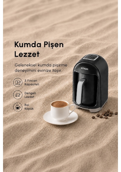 Emsan Kumda Türk Kahve Makinesi Black