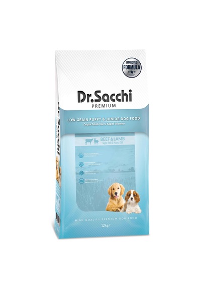 Dr. Sacchi Premium Sığır ve Kuzu Etli Yavru Köpek Maması 12 KG