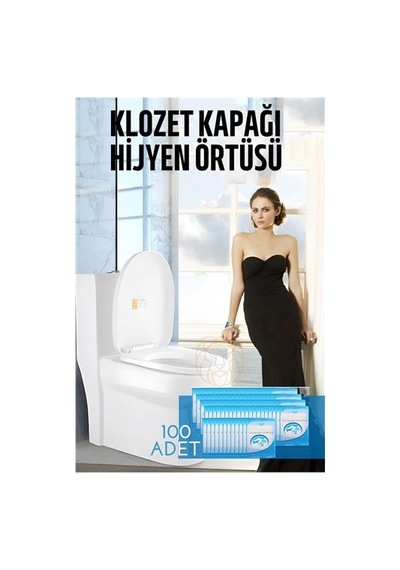 Klozet Kapağı Kılıfı Hijyenik Tek Kullanımlık 100 Adet Beyaz