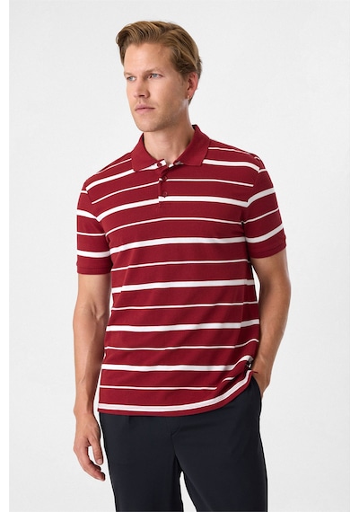 Back And Bond Regular Fit Bordo Düğmeli Polo Yaka Tişört
