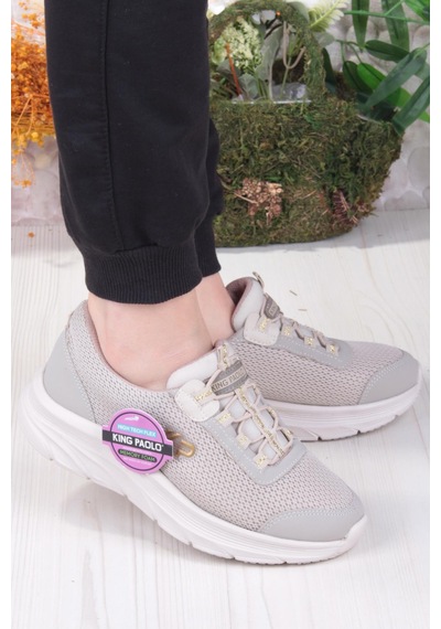 Fort King Luna Rahat Hafif Memory Foam Taban Sneaker Kadın Ayakkabı Bej