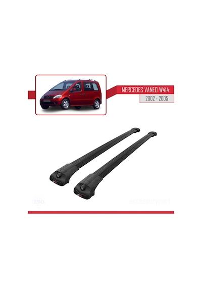 Mercedes Vaneo W414 2002-2005 Arası İle Uyumlu Ace-1 Ara Atkı Tavan Barı Siyah