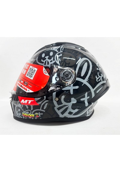 Mt Stinger 2 Ram F1 Şefaf Vizörlü V-28B Kapalı Kask Parlak Renk