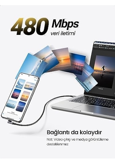 Type-c To Type-c 100 W 5a Örgülü 90 Derece Şarj Kablosu 2 Metre