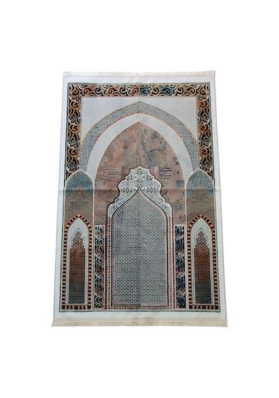 Geleneksel Desenli Hediyelik Halı Tipi Dokuma Seccade Siyah Siyah