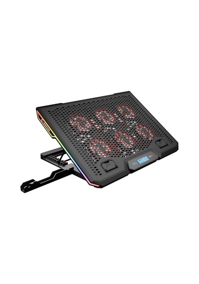 Blizzard R7 Rgb Işıklı 6 Fanlı Lcd Ekranlı 2 Usb Soketli 13''-15.6'' Notebook Soğutucu Stand