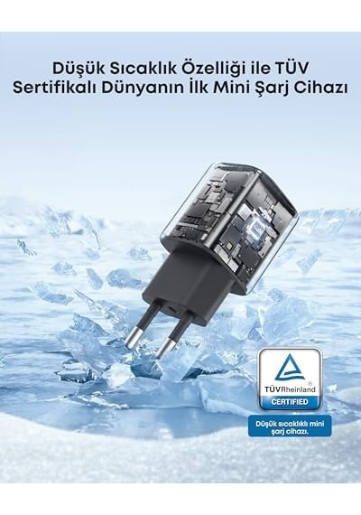 Zolo 30w Kompakt, Usb-c Gan Şarj Cihazı, Siyah A2698