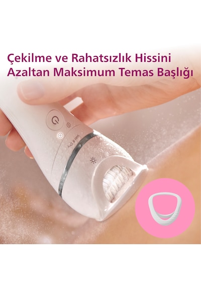 Philips BRE710/05 Epilatör (Yüz+Koltuk alti+Bikini Bölgesi+Bacak)Islak-Kuru,Işıklı,Kablosuz