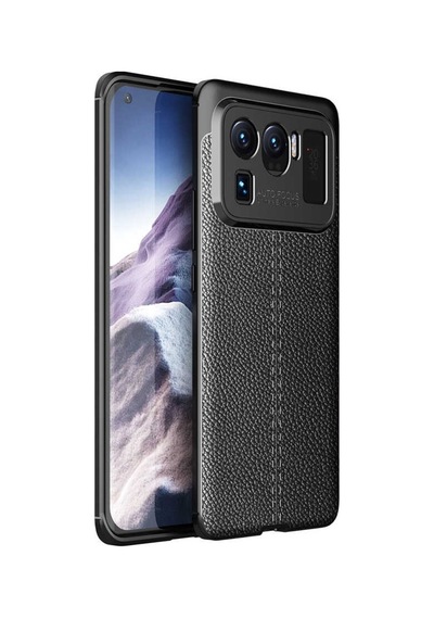 Xiaomi Mi 11 Ultra Kilif Lens Deri Görünümlü Niss Silikon Kapak 484829275