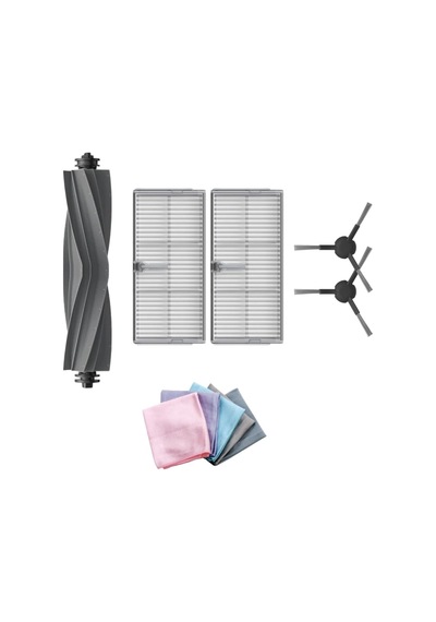 Dreame L40 Ultra Ae İle Uyumlu 2 Yan Fırça 2 Filtre 1 Temizlik Bezi 9