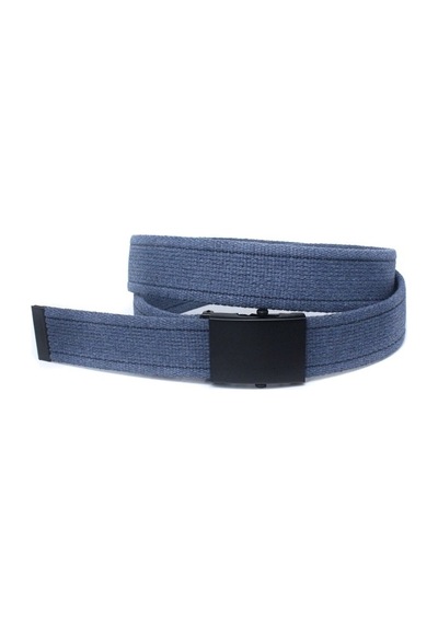 Livize Unisex Siyah Tokalı Kolon Kemeri 4Cm Mavi Mavi
