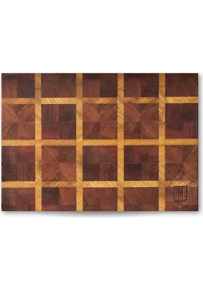 Kaf Ahşap Kesme Tahtası Kesme Tahtası Sapelli End-grain Large