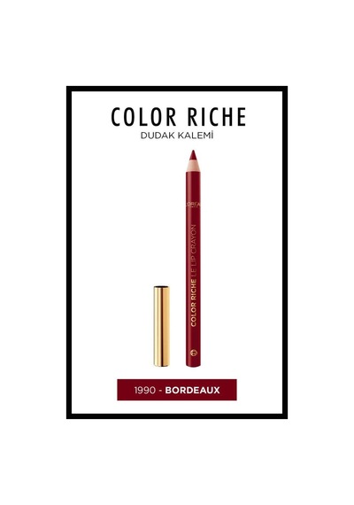 L'oréal Paris Color Riche Dudak Kalemi - 1990 Le Bordeaux 3600524189648-10847 Diğer