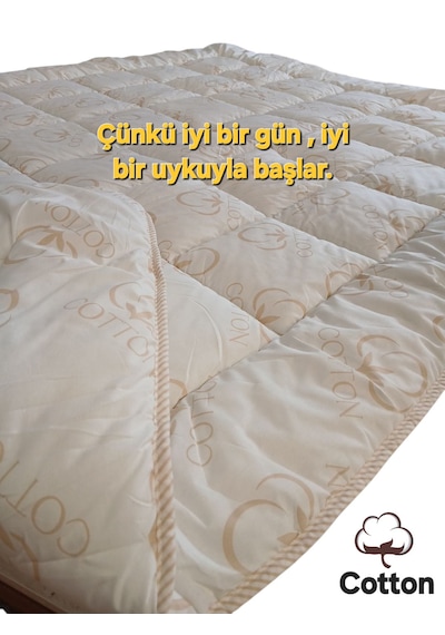 Günaydın Pamuk Yorgan , Pamuk Kumaş Yıkanabilir Doğal , 1.kalite , Lüx ,tek Beyaz