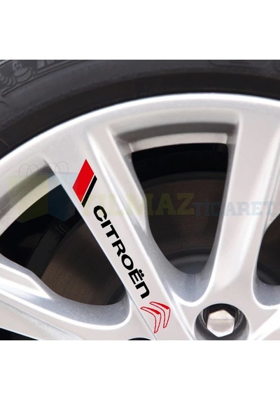 Citroen Logo Kapı Kolu Jant Yan Ayna Oto Sticker Yapıştırma 4 Ad 13 X 1,5 Cm