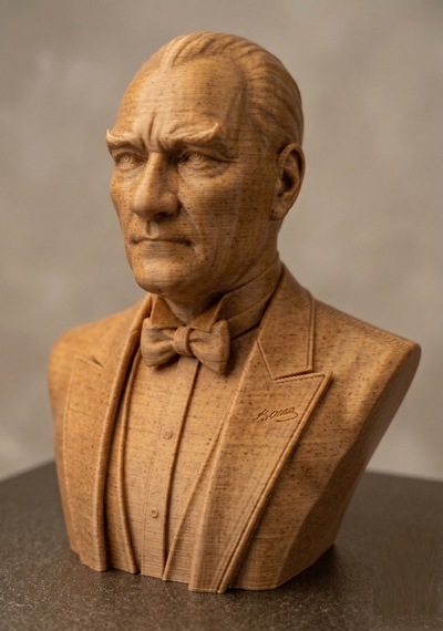 Makam Masalarına Özel Kaliteli Üretim 15 Cm Atatürk Büstü Dekoratif Obje Hediyelik