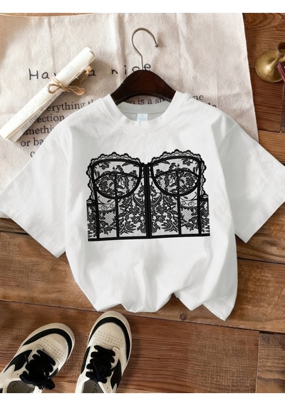 Noıssey Urban Pop Graphic Kadın Tişört Koleksiyonukod 5477 Beyaz