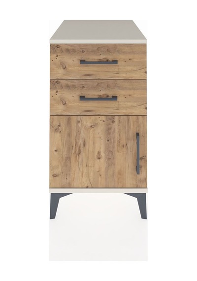 Kronos Komodin Tek Raflı 2 Çekmeceli Tek Kapaklı 44x59x80 Aytaşı-çam Aytası