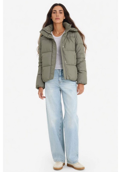 Defacto Regular Fit Kapüşonlu Fermuarlı Şişme Mont F2143ax25wnkh6 Haki-kh6