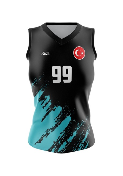 Acr Giyim Voleybol Forması Model 717 - Kişiye Özel İsim Ve Numara Yazılabilir, Dijital Baskı Tasarım Tek Üst