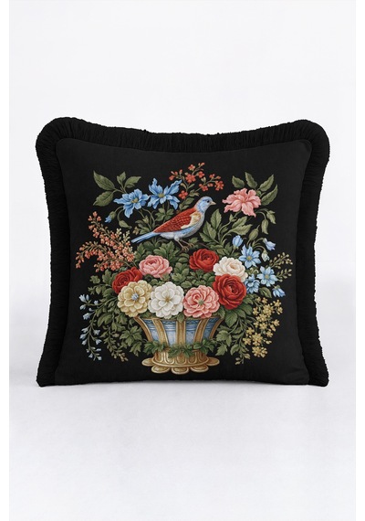 Kuşlu Çiçekli Vintage Barok Saçaklı Yastık Kılıfı-şato Botanik Kırmızı Siyah Püsküllü Kırlent Kılıfı Puslu Kanyon Ritüel Kuşlu Çiçekli Vintage Barok Saçaklı Yastık Kılıfı-şato Botanik Kırmızı Siyah Püsküllü Kırlent Kılıfı Puslu Kanyon Ritüel
