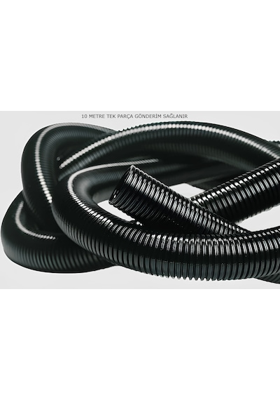 19mm Yarıksız Spiral Hortum 10 Metre Kablo Gizleme İzolasyon Borusu Esnek Siyah