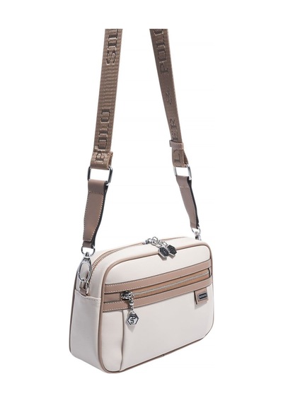 Silver Polo Sp1280 Kadın Çapraz Çanta Düz Bej-latte