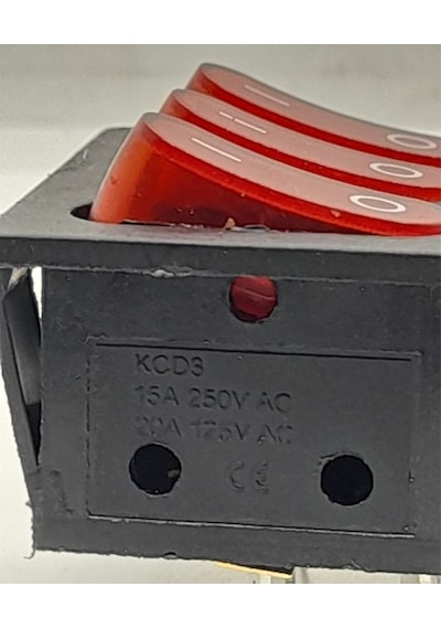 Üçlü Işıklı Anahtar On-Off 9P Ic-135