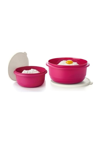 Miksim 2'li Saklama Hazırlama Kabı 1-2 Lt Fuşya Miks Fuşya