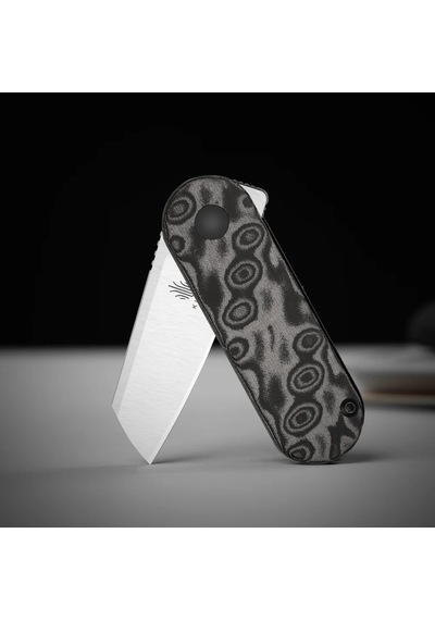 Kizer Mini Bay 14c28n Vortex Pattern Micarta Kizerv 2583a6 Kamp Çakısı Altın - Kahverengi